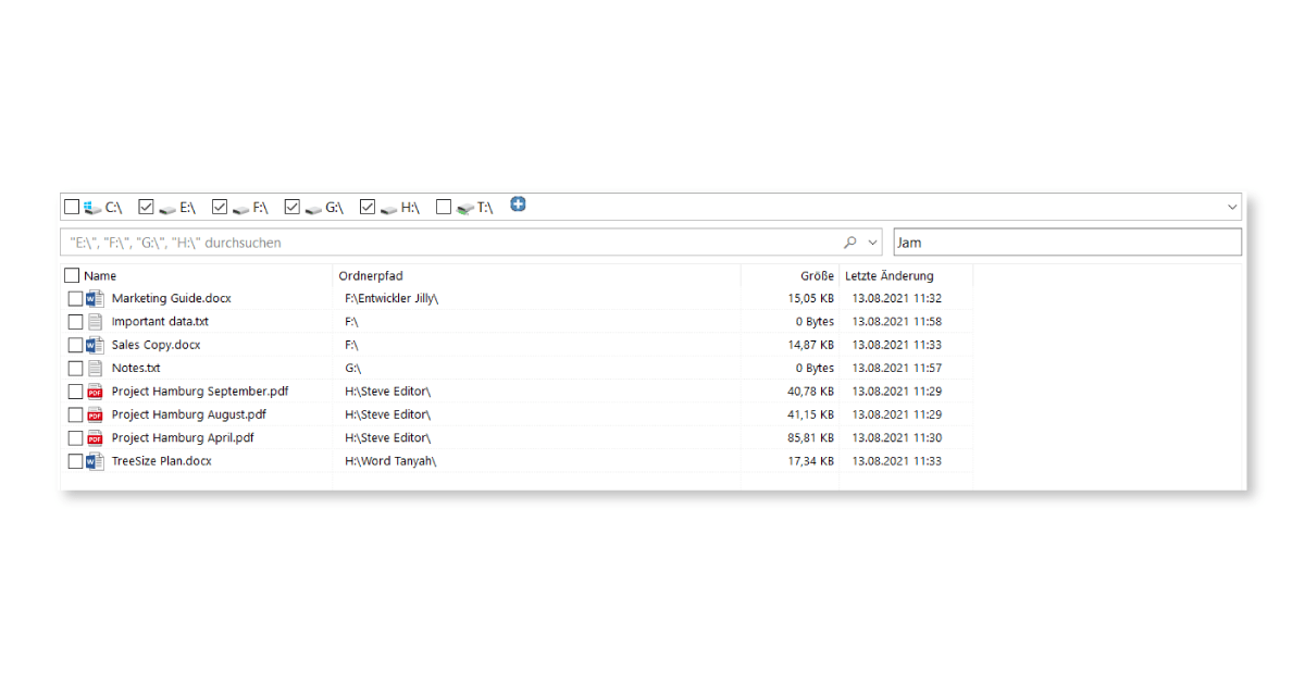 UltraSearch Professional einfache Dateiinhaltssuche