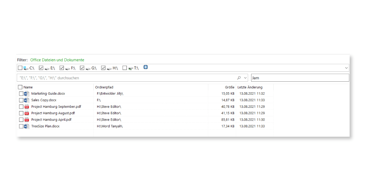 UltraSearch Professional Dateiinhaltssuche Filter
